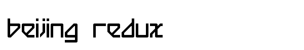 Beijing Redux font preview